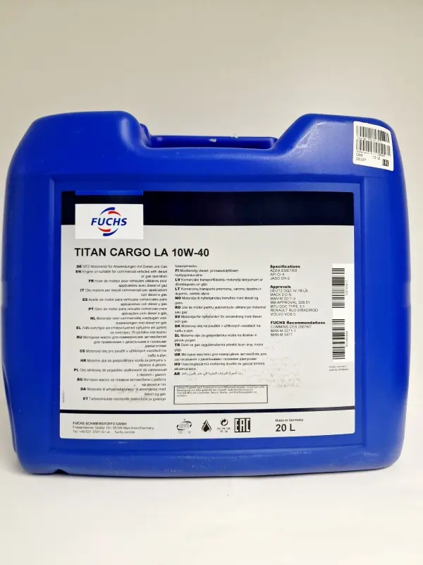 FUCHS TITAN CARGO LA    10W40 20L