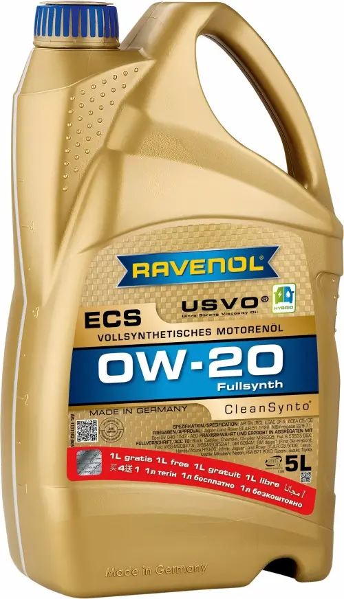 RAVENOL ECO SYNTH ECS AKTION 4+1   0W20 5L