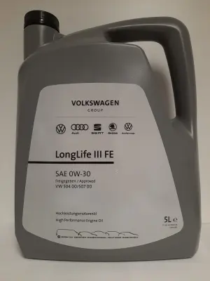 VOLKSWAGEN ORIGINAL LONGLIFE III (VW 504 00, 507)   0W30 5L