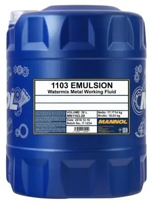 MANNOL 1103 EMULSION (EMULZIÓ/ FORGÁCSOLÓ) OLAJ  20L